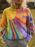 Hattie | Sunburst High-Neck Jumper